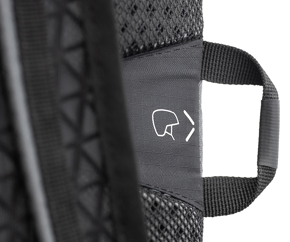 Technical backpack interior organization and gear storage system