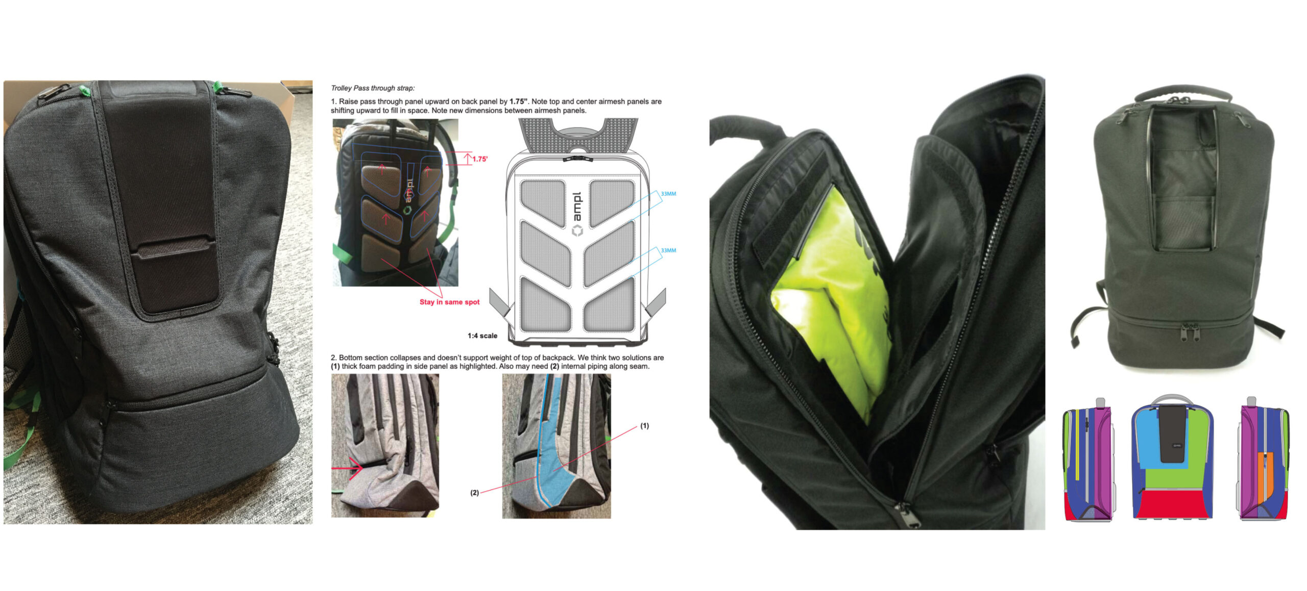 Soft goods smart backpack design with integrated electronics